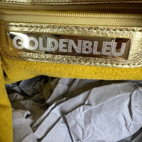 GOLDENBLEU Gold Genuine Leather Fringe Handbag - Picture 12 of 16